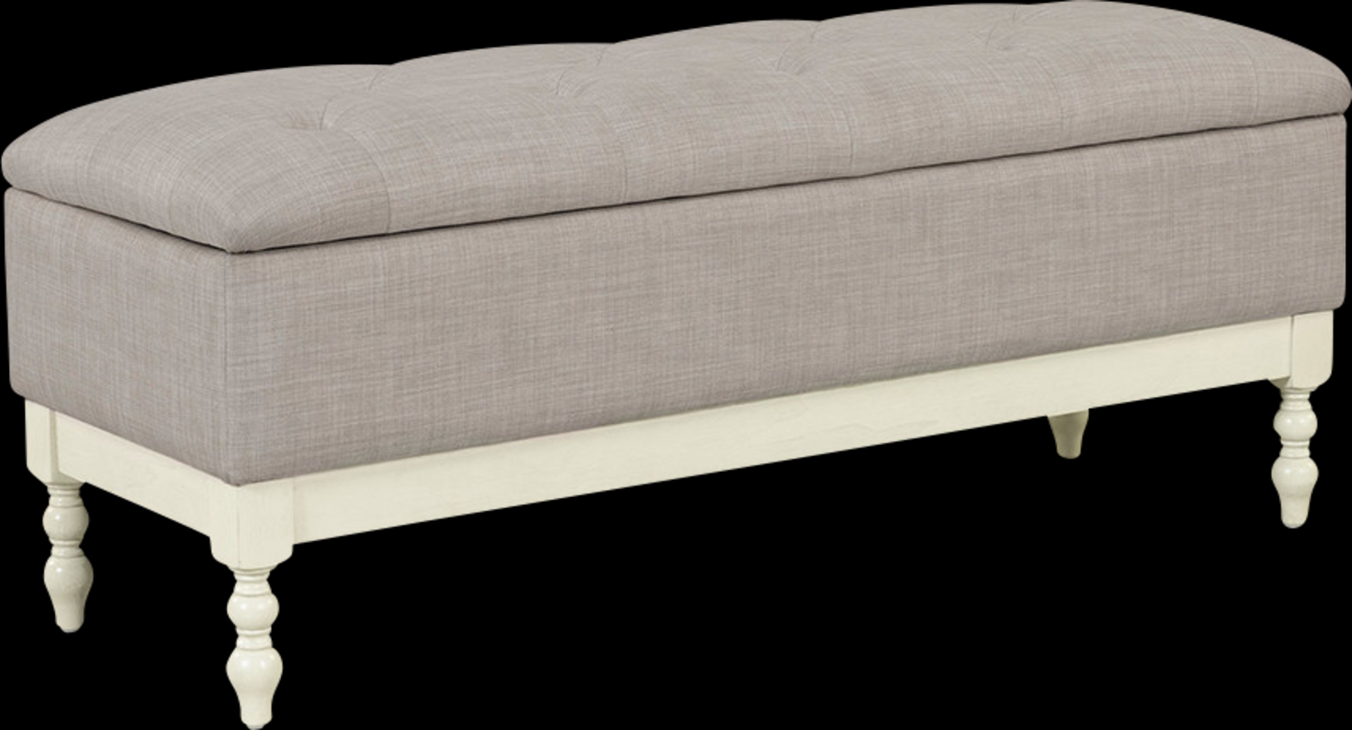 Kiphen Light Gray Storage Bench - Thumbnail - Image 1