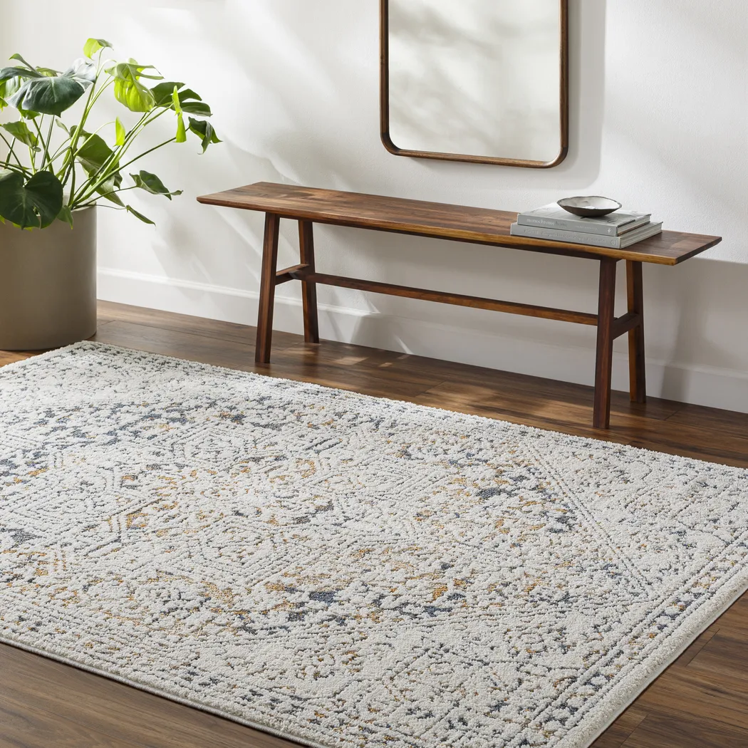 Kipini Cream 5'3 x 7' Area Rug - Thumbnail - Image 2