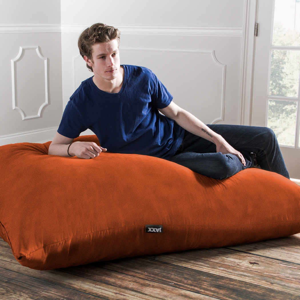 Kids Kiri Orange Large Bean Bag and Floor Pillow - Thumbnail - Image 3
