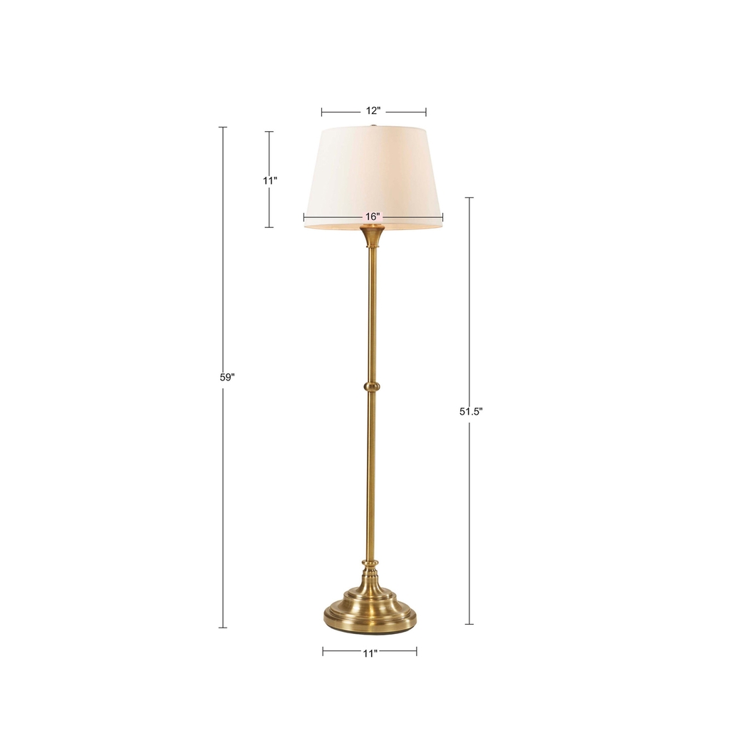 Kirkhill Court Brass Floor Lamp - Thumbnail - Image 8