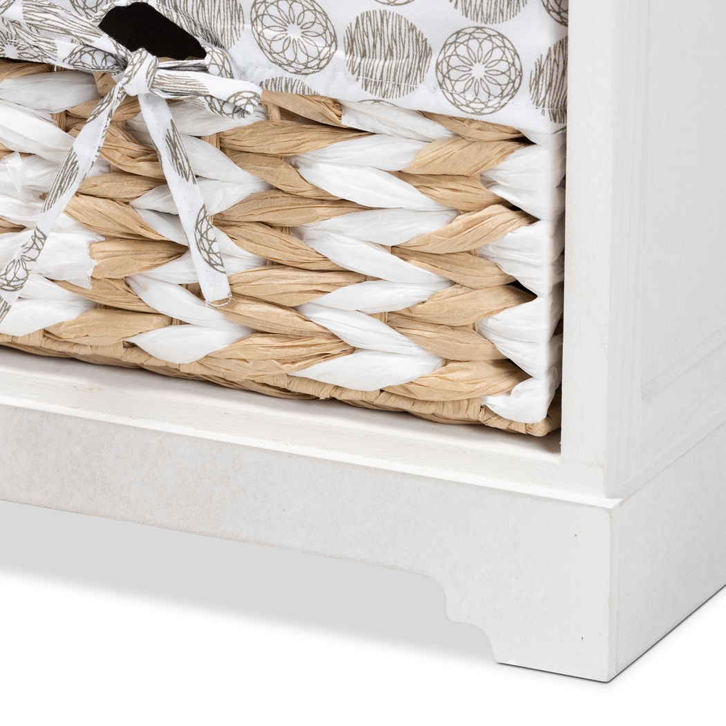 Kirklees White 4 Basket Storage Unit - Thumbnail - Image 4