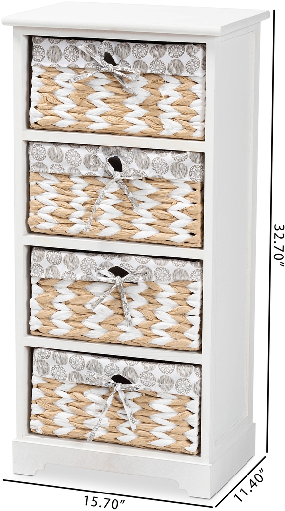 Kirklees White 4 Basket Storage Unit - Thumbnail - Image 9