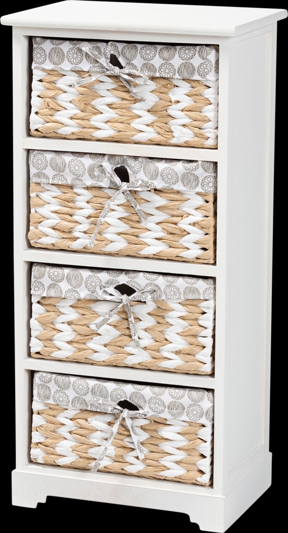 Kirklees White 4 Basket Storage Unit - Thumbnail - Image 1