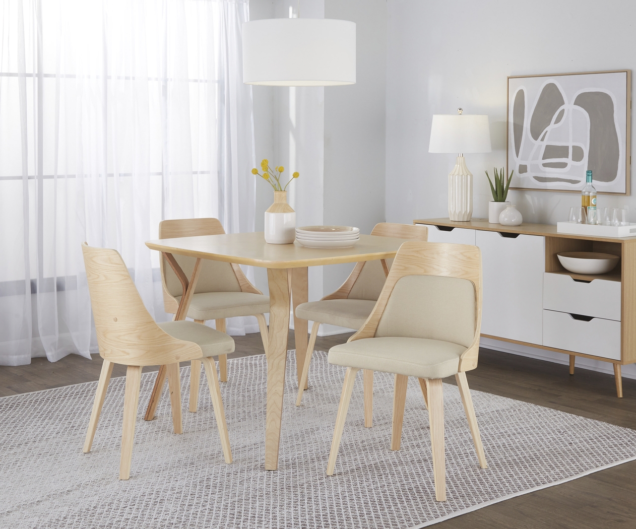 Kirkleigh I Cream Side Chair, Set of 2 - Thumbnail - Image 3