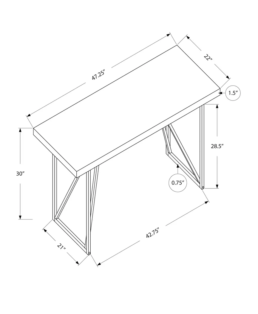 Kirksano White Desk - Thumbnail - Image 4