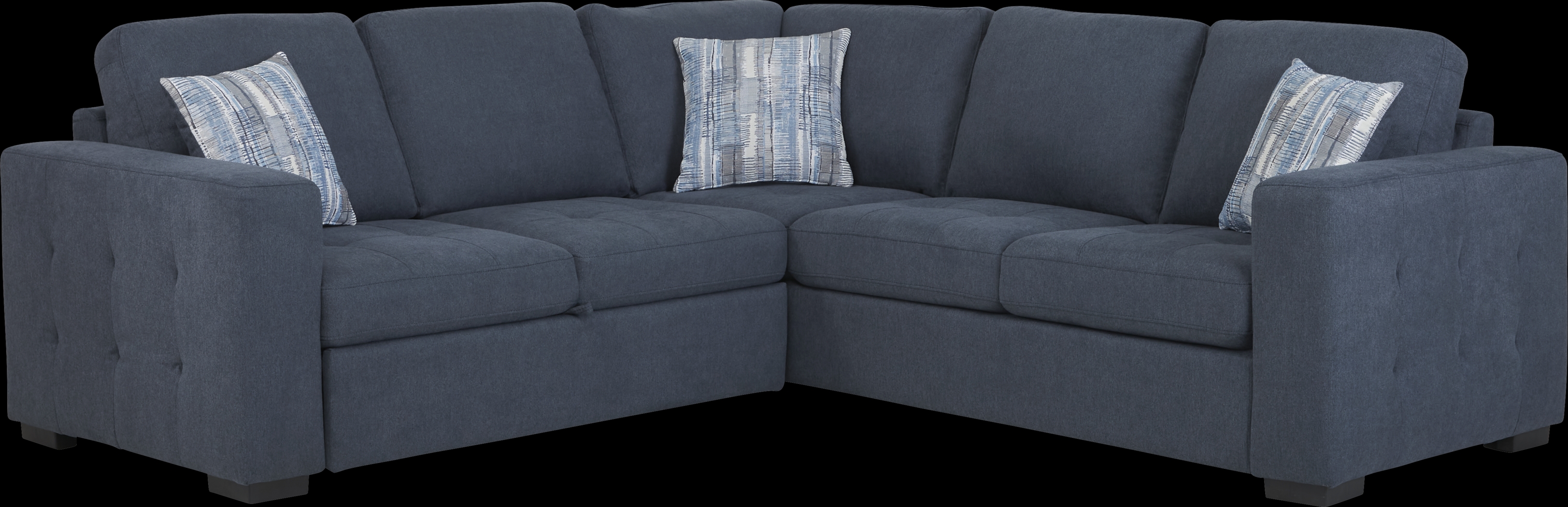 Kirkwell Blue 2 Pc Sleeper Sectional - Thumbnail - Image 1