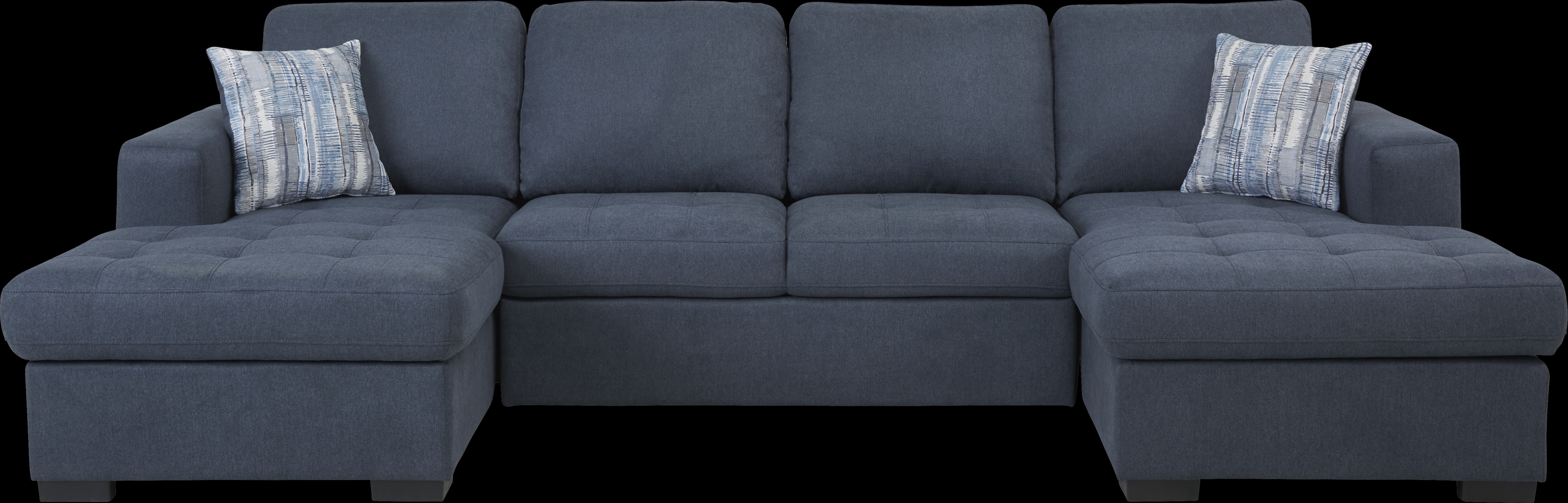 Kirkwell Blue 3 Pc Sleeper Sectional - Thumbnail - Image 1