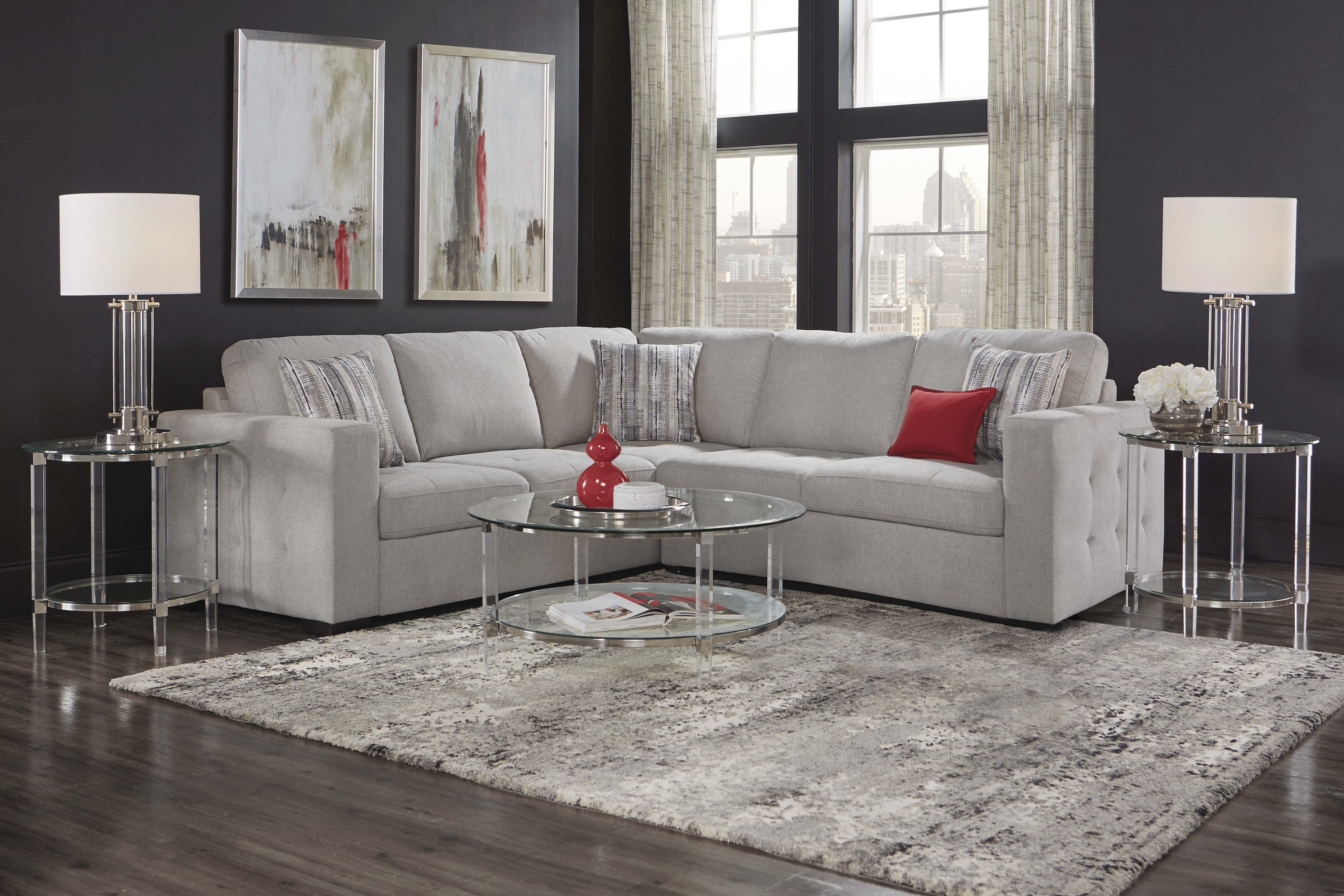 Kirkwell Gray 2 Pc Sleeper Sectional - Thumbnail - Image 2