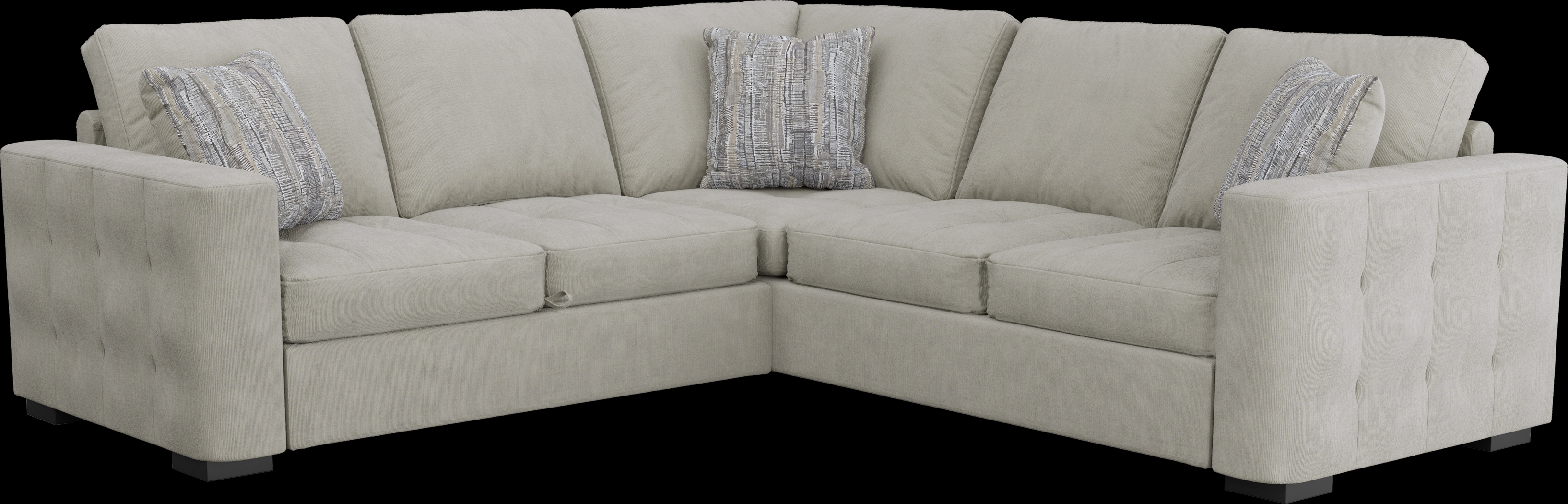 Kirkwell Gray 2 Pc Sleeper Sectional - Thumbnail - Image 1