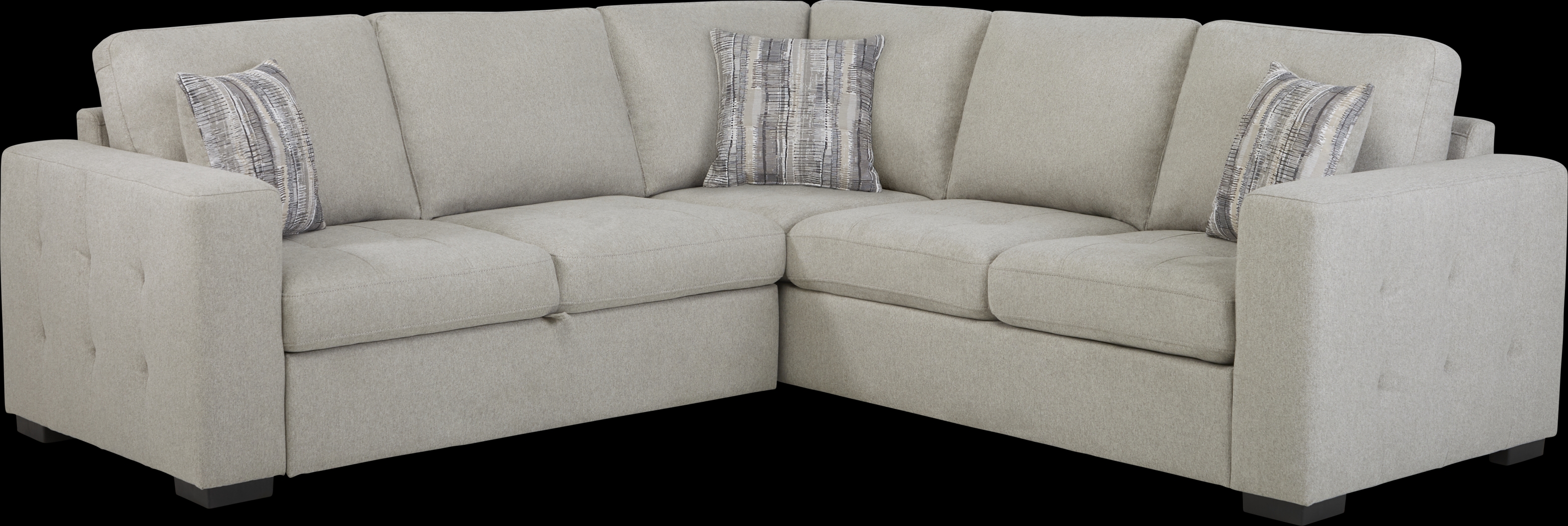 Kirkwell Gray 2 Pc Sleeper Sectional - Thumbnail - Image 1