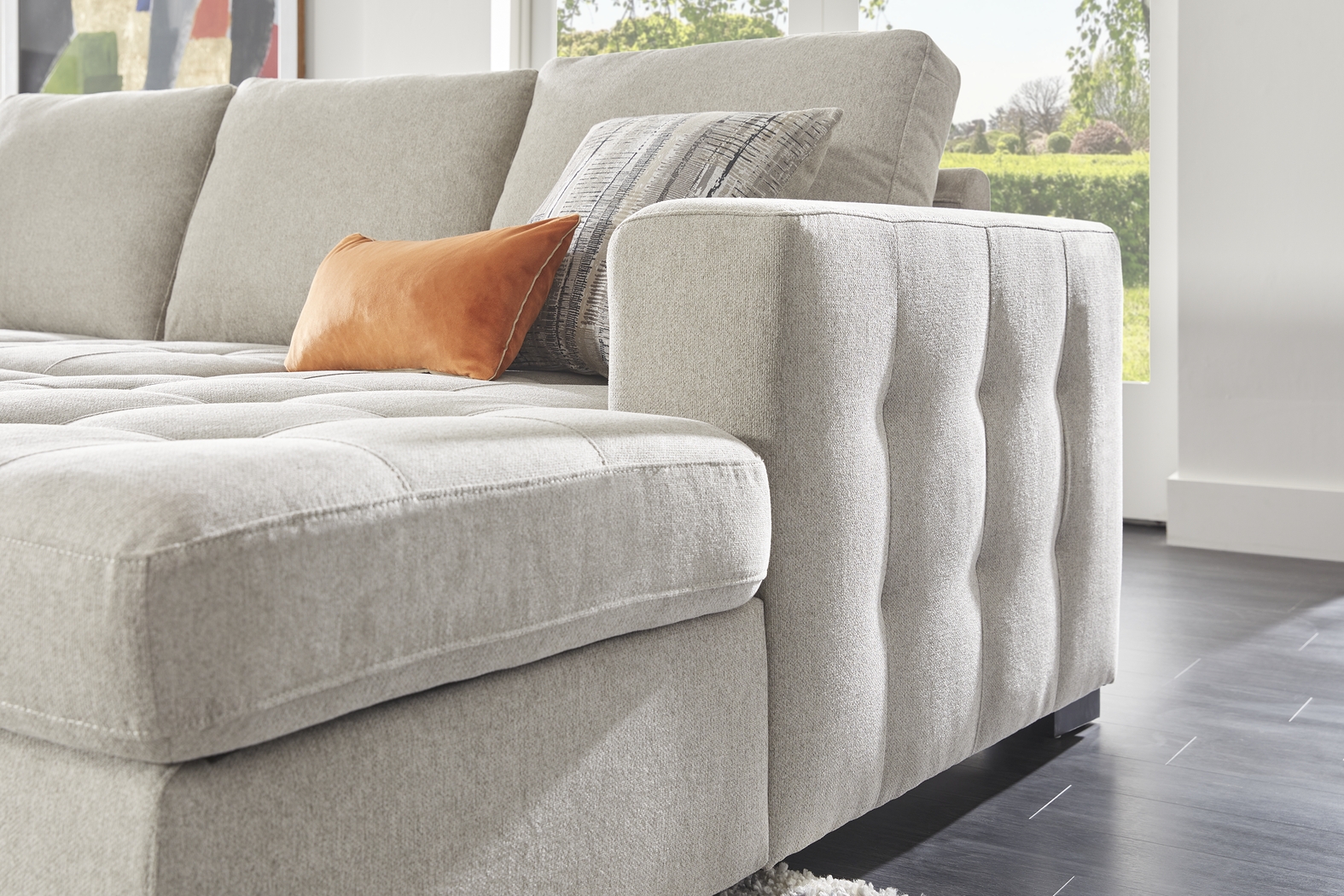 Kirkwell Gray 3 Pc Sleeper Sectional - Thumbnail - Image 4