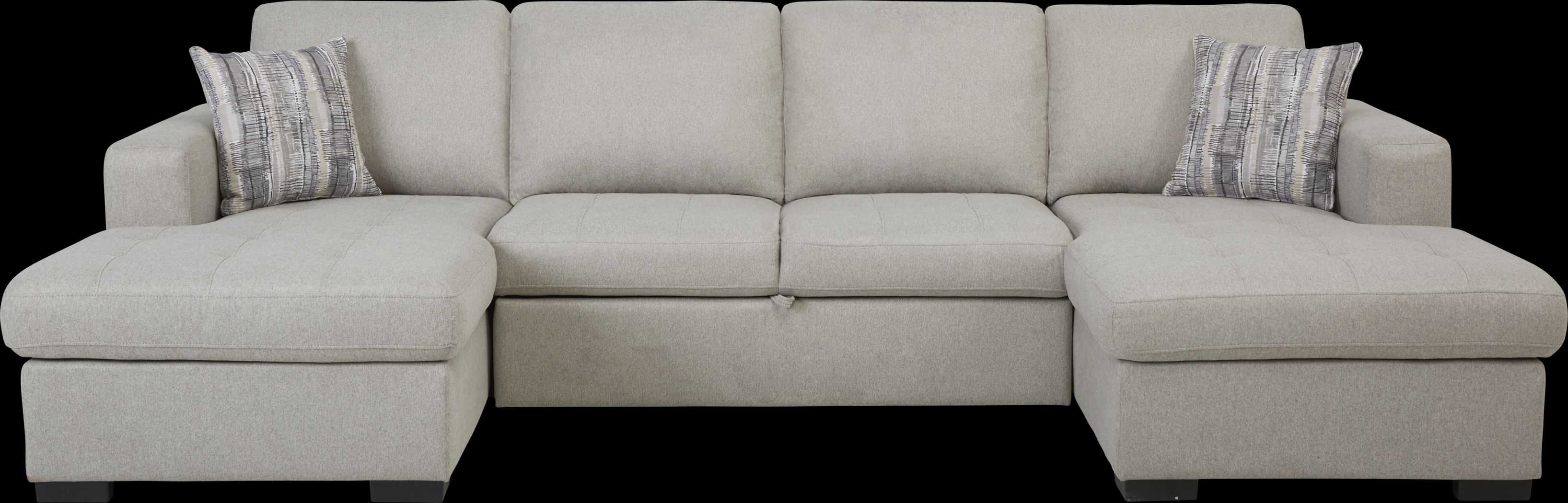 Kirkwell Gray 3 Pc Sleeper Sectional - Thumbnail - Image 1