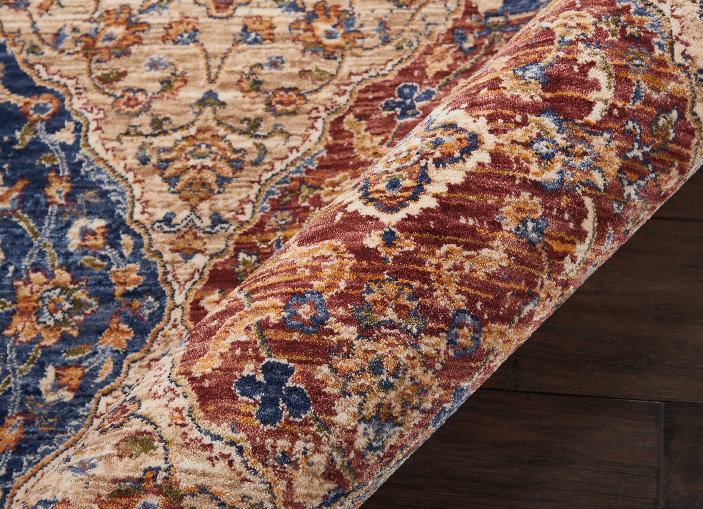 Kirman Cream 5' Round Rug - Thumbnail - Image 3