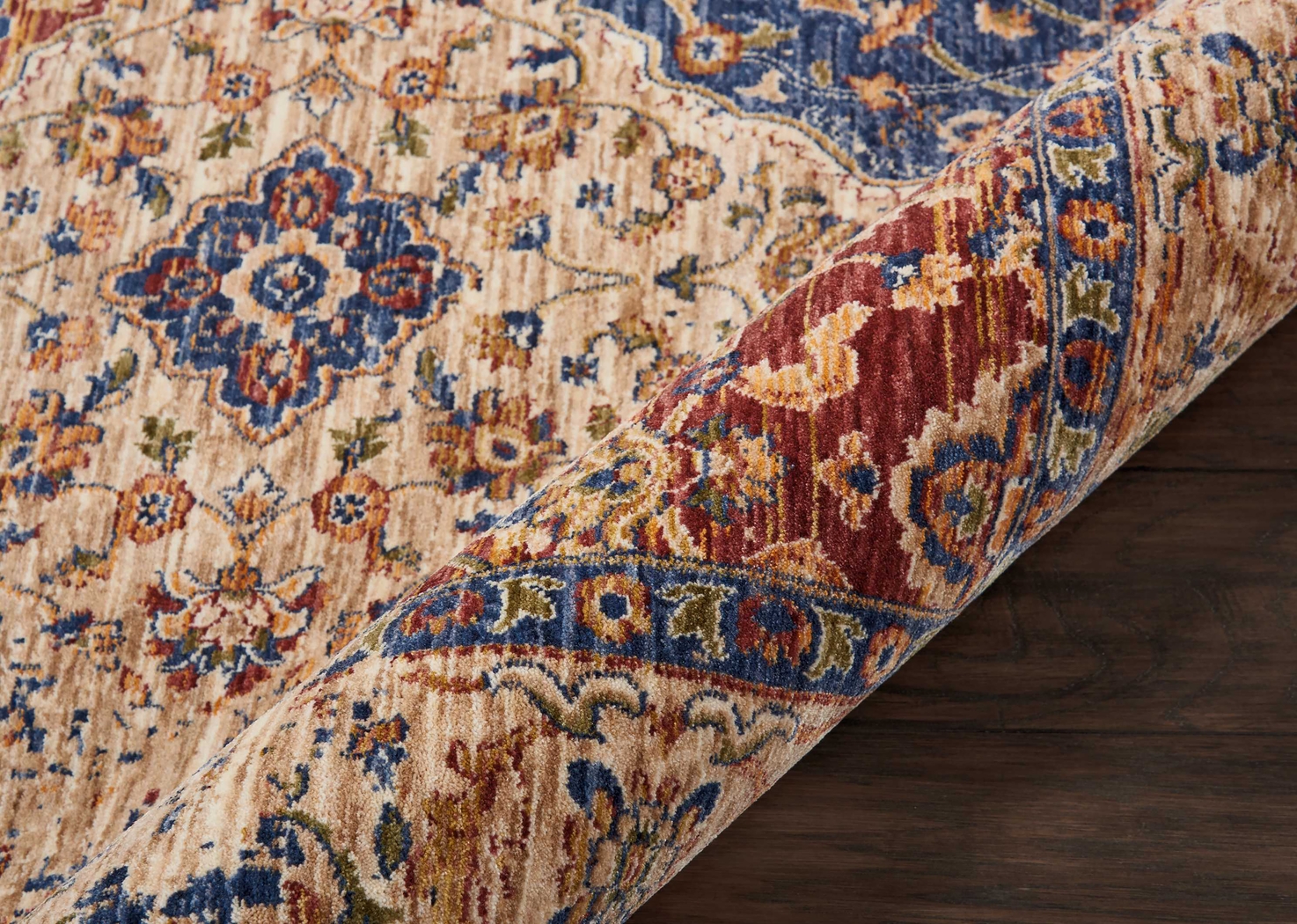 Kirman Cream 9'10 x 13'2 Rug - Thumbnail - Image 3
