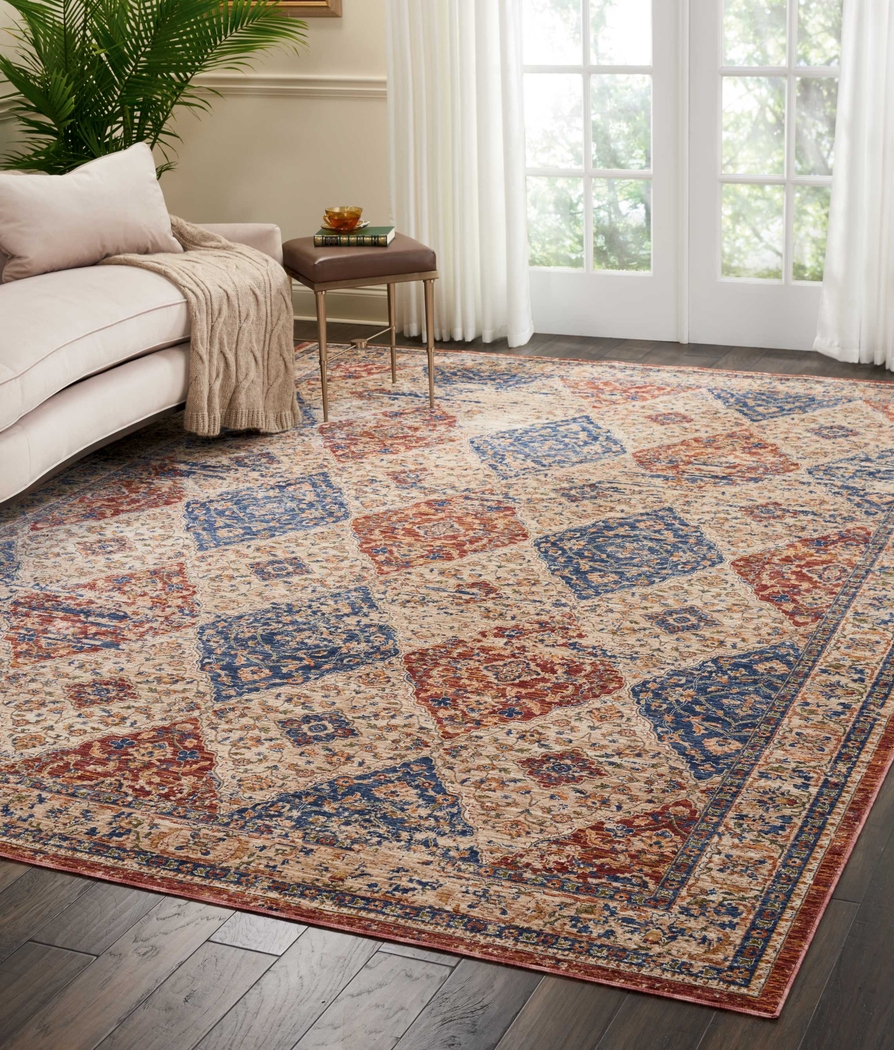 Kirman Cream 9'10 x 13'2 Rug - Thumbnail - Image 4