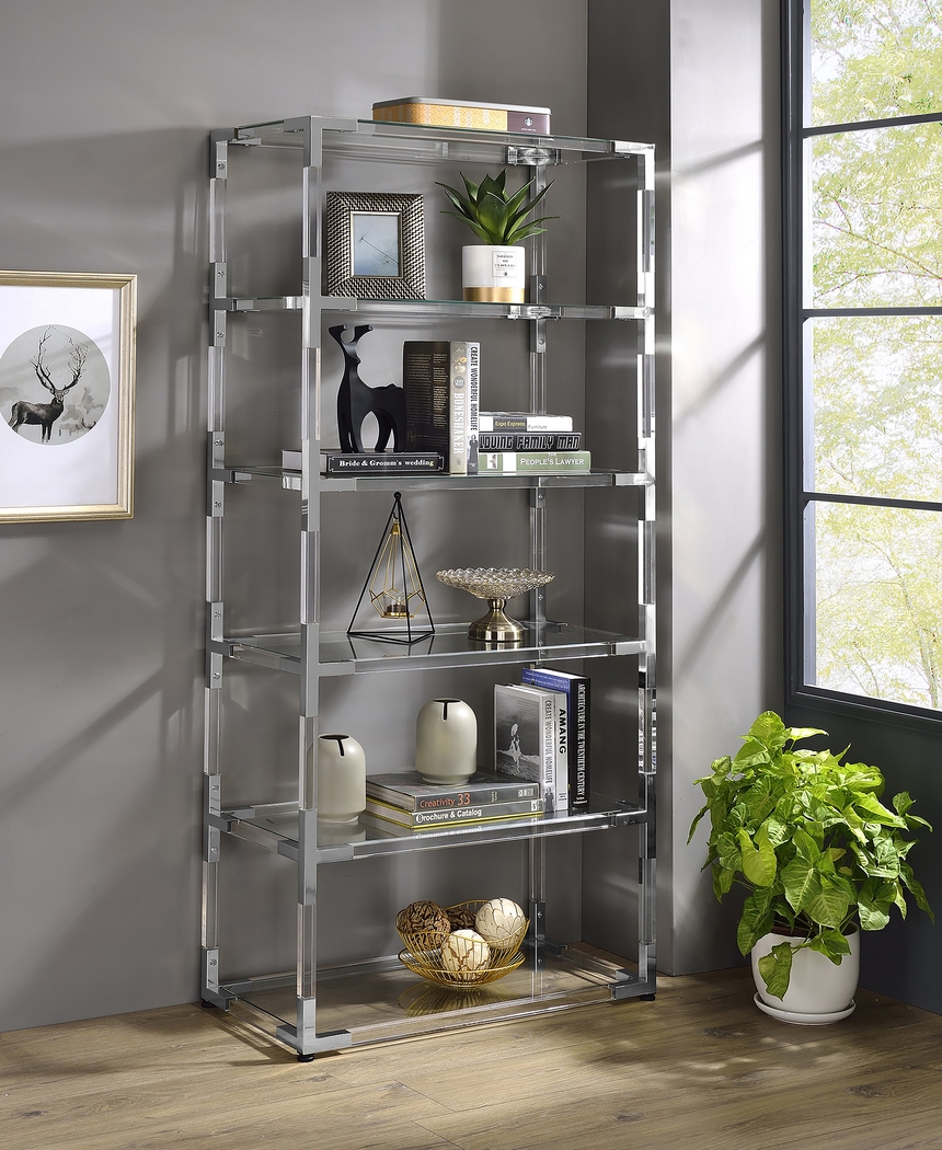 Kisia Chrome 6 Shelf Bookcase - Thumbnail - Image 2