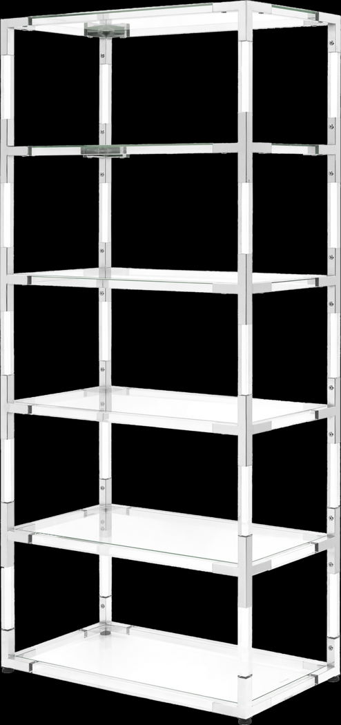 Kisia Clear 6 Shelf Bookcase - Thumbnail - Image 1
