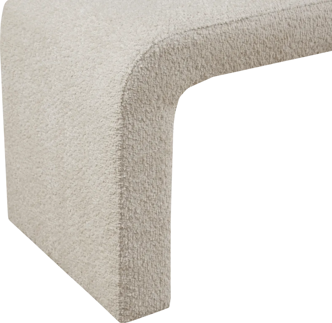 Kissatchie I Beige Accent Bench - Thumbnail - Image 4