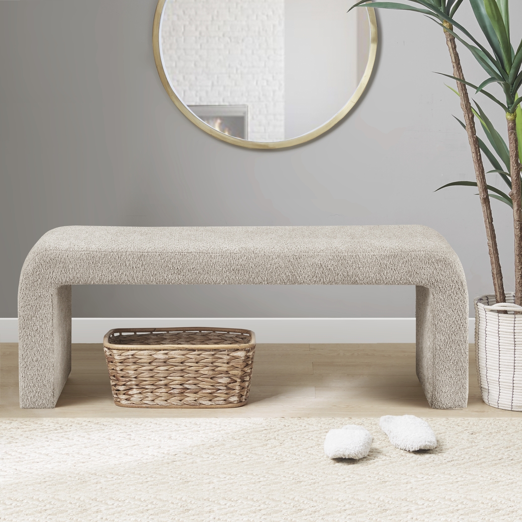 Kissatchie II Beige Accent Bench - Thumbnail - Image 2