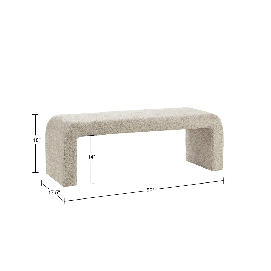 Kissatchie II Beige Accent Bench - Thumbnail - Image 7