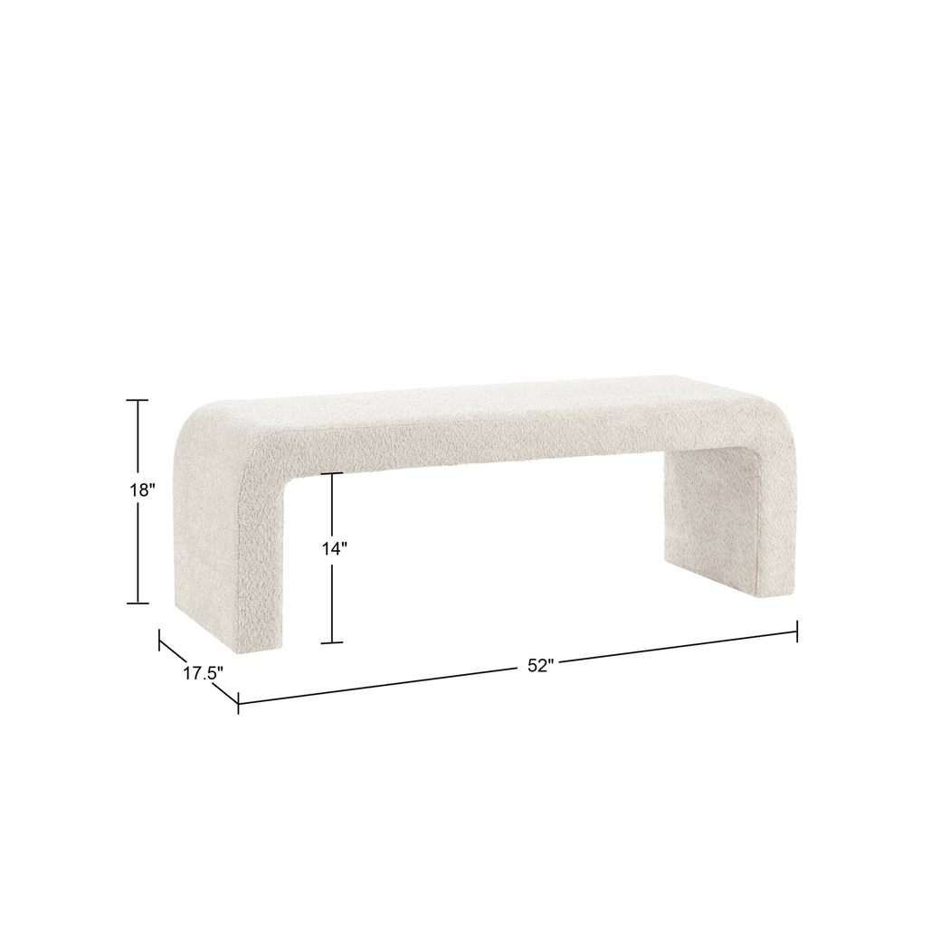 Kissatchie II Cream Accent Bench - Thumbnail - Image 7