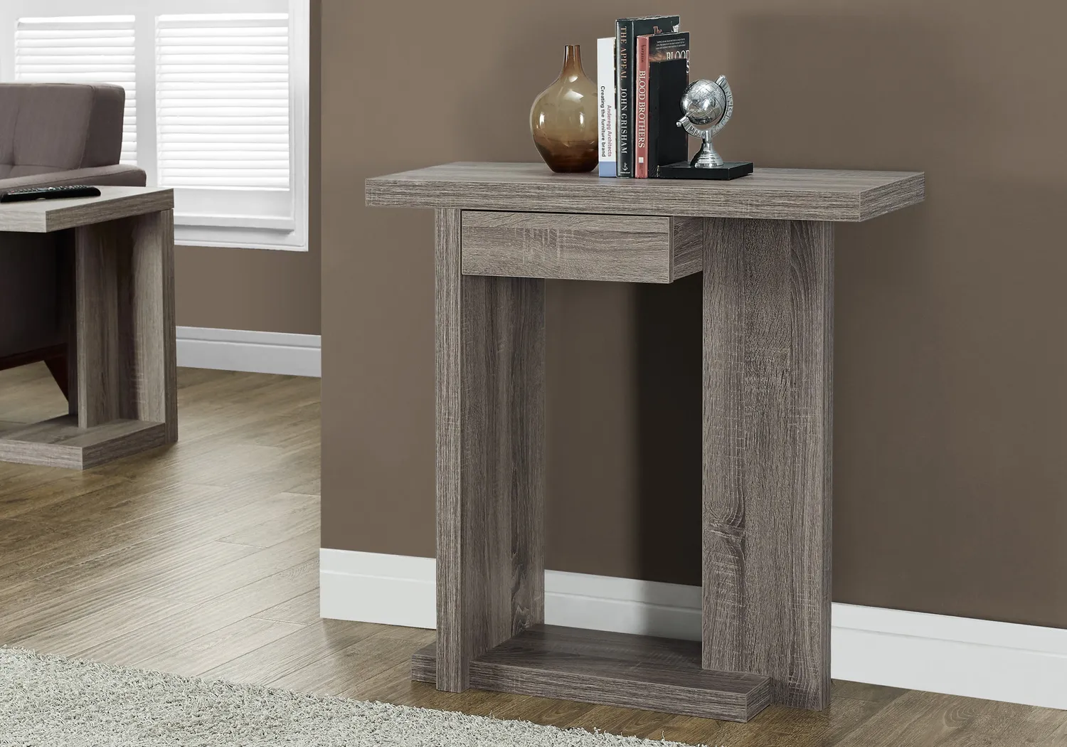 Kittrell Taupe Console Table - Thumbnail - Image 2