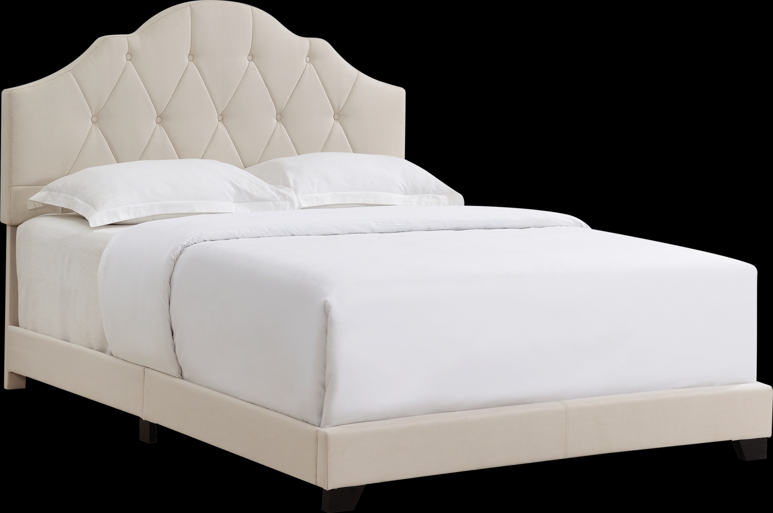 Kivett Beige Queen Bed - Thumbnail - Image 1