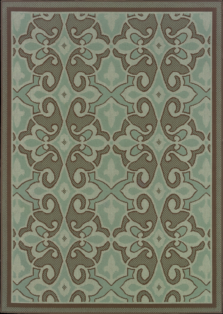 Kiya Blue 7'10 x 10'10 Indoor/Outdoor Rug - Thumbnail - Image 1