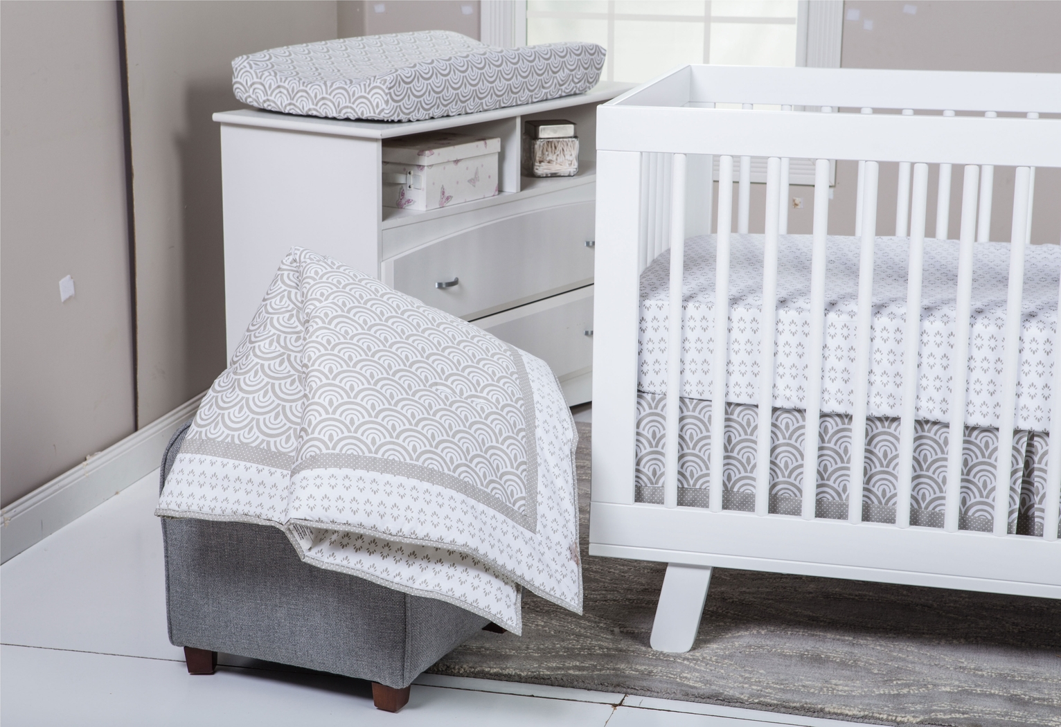 Kizzy Gray 3 Pc Baby Bedding Set - Thumbnail - Image 7