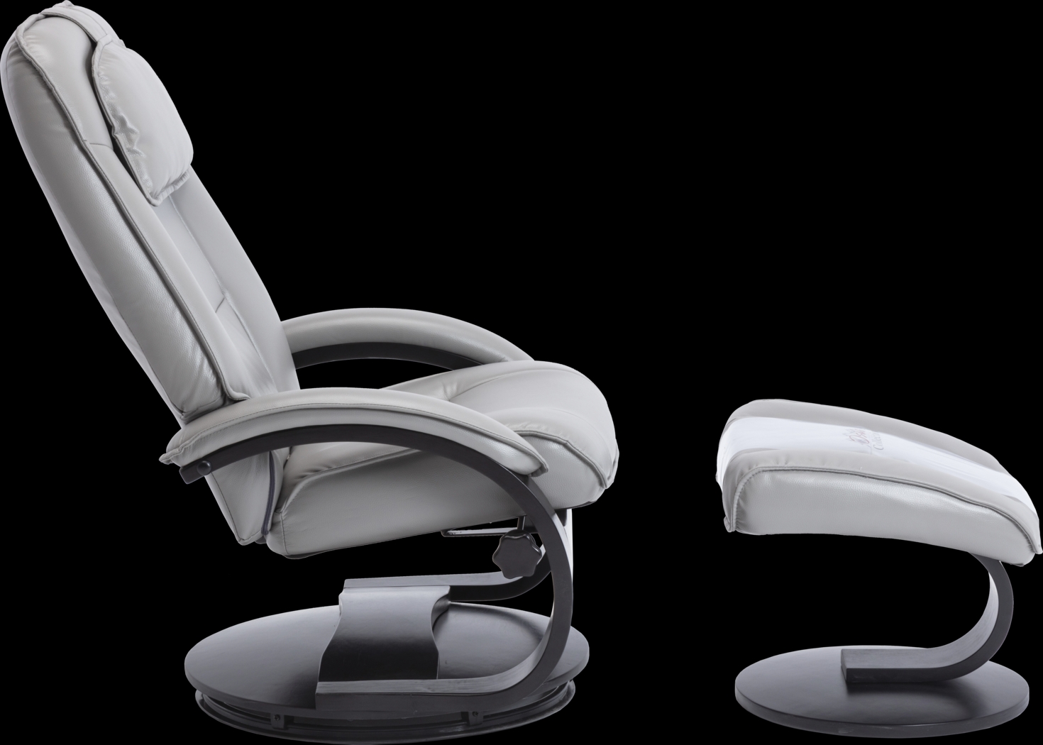 Klahowya Light Gray Recliner and Ottoman - Thumbnail - Image 5