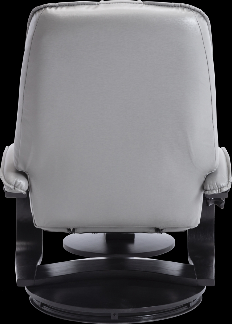 Klahowya Light Gray Recliner and Ottoman - Thumbnail - Image 7