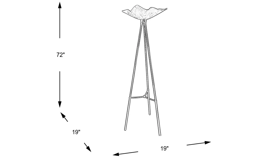Dimension Image. Please refer to the Dimension Tab on this page for dimension details.