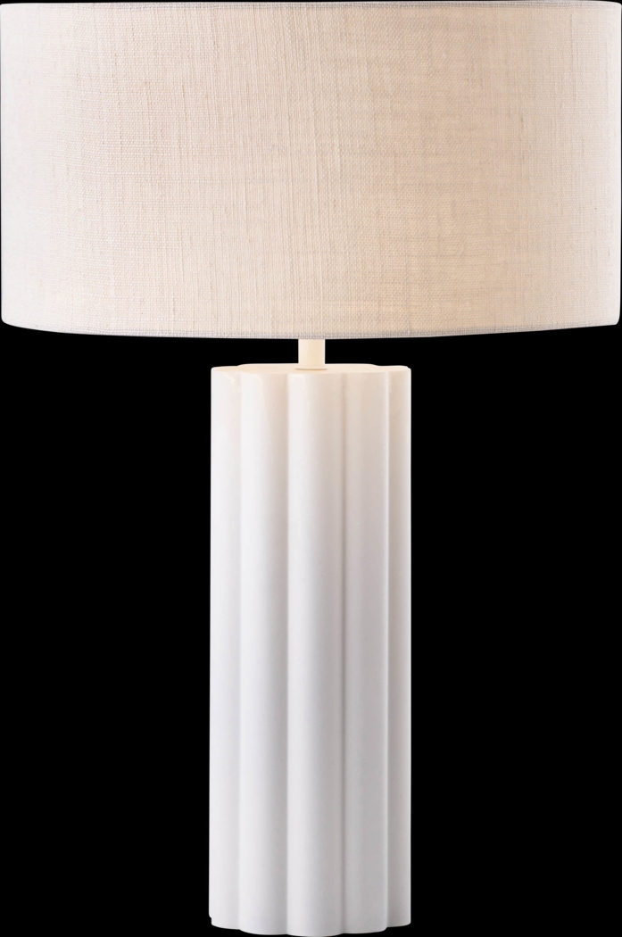 Klauda White Table Lamp - Thumbnail - Image 2