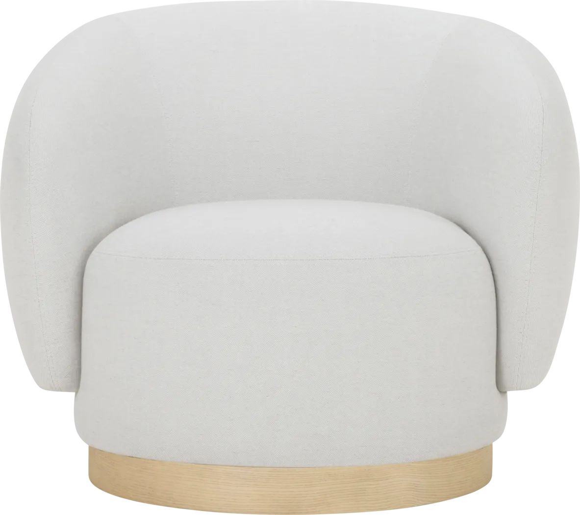 Klia II White Swivel Accent Chair - Thumbnail - Image 3