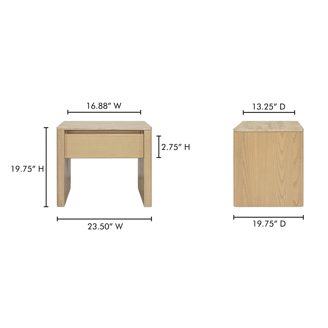 Klimayel Beige Nightstand - Thumbnail - Image 2