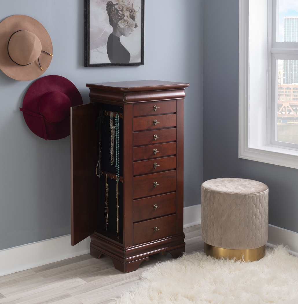 Klingle Cherry Jewelry Armoire - Thumbnail - Image 3