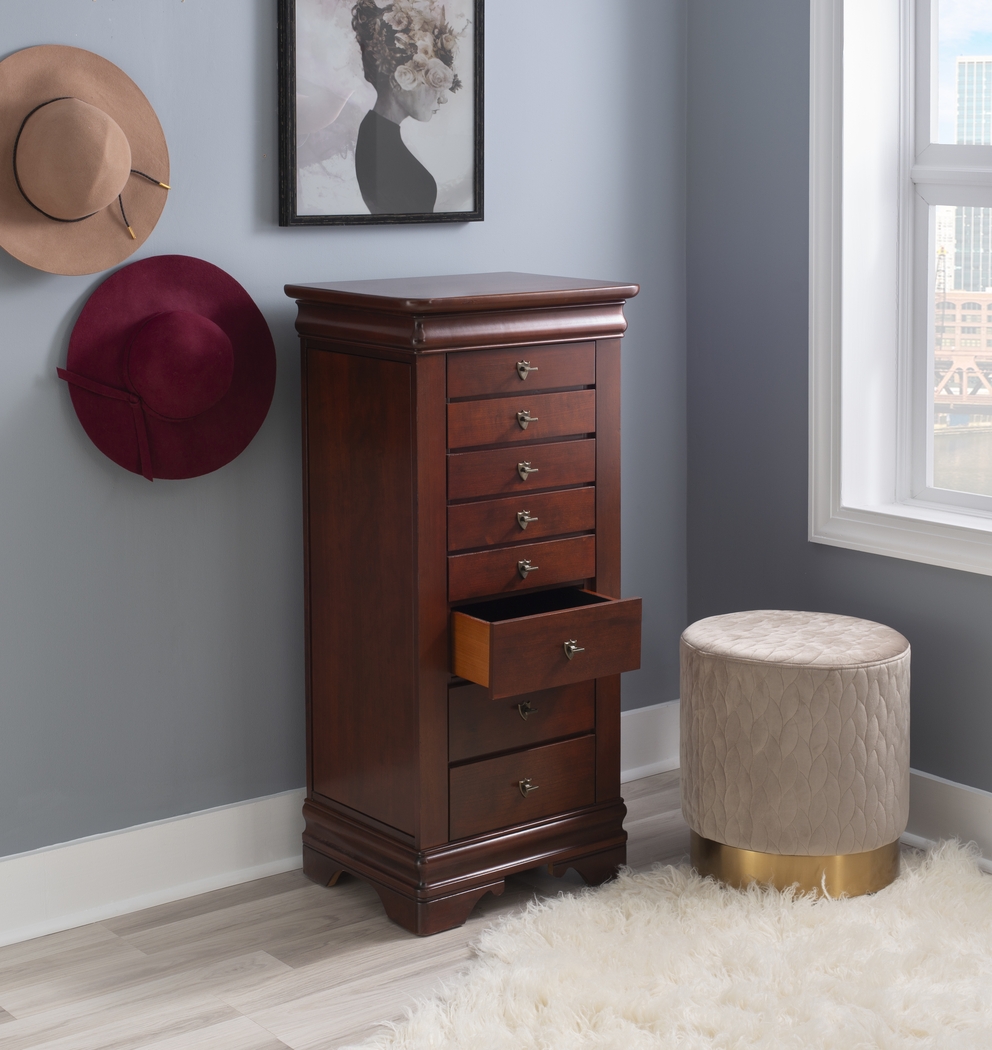 Klingle Cherry Jewelry Armoire - Thumbnail - Image 4