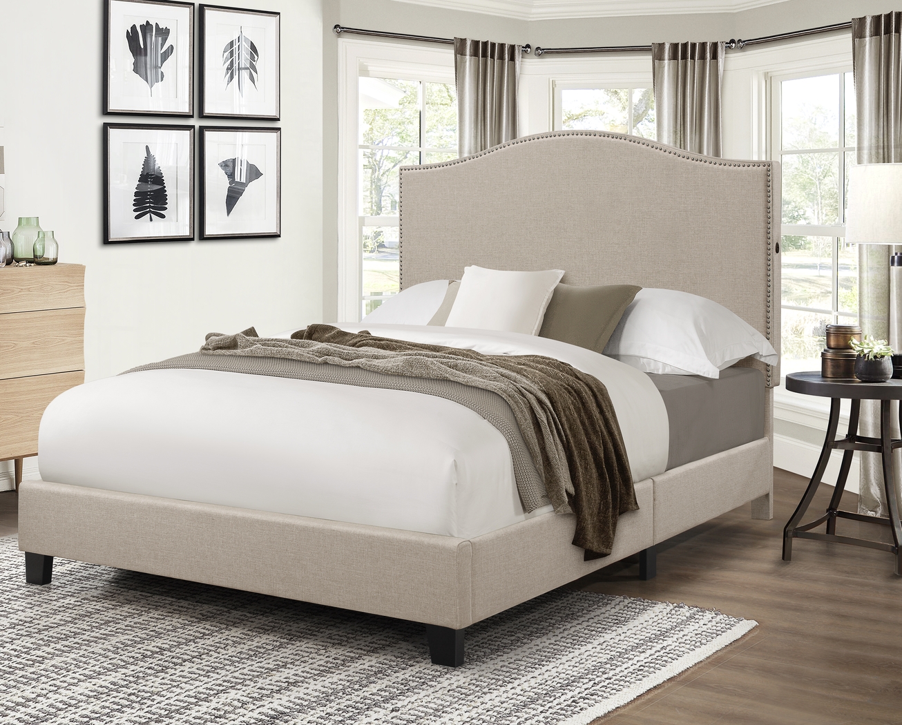 Kneeland Beige Queen Bed - Thumbnail - Image 7
