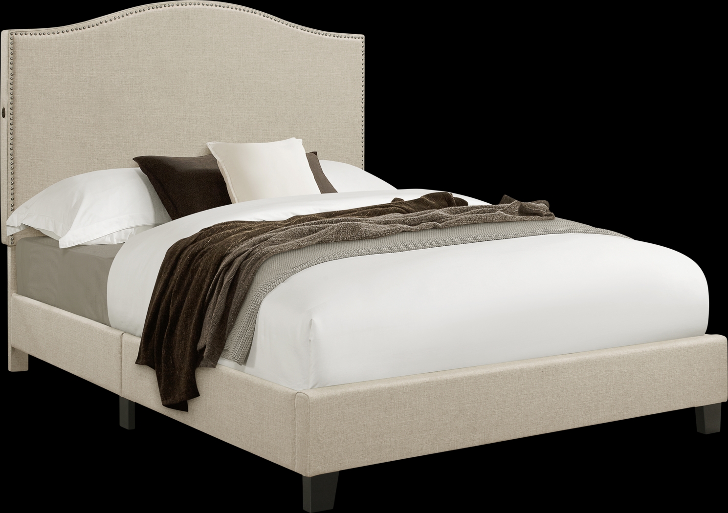 Kneeland Beige Queen Bed - Thumbnail - Image 1
