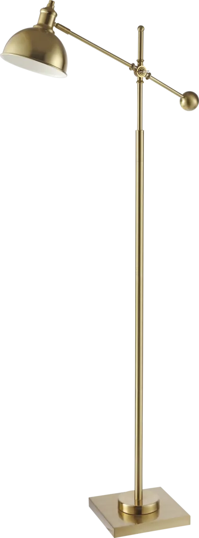 Knodell Circle Brass Floor Lamp - Thumbnail - Image 1