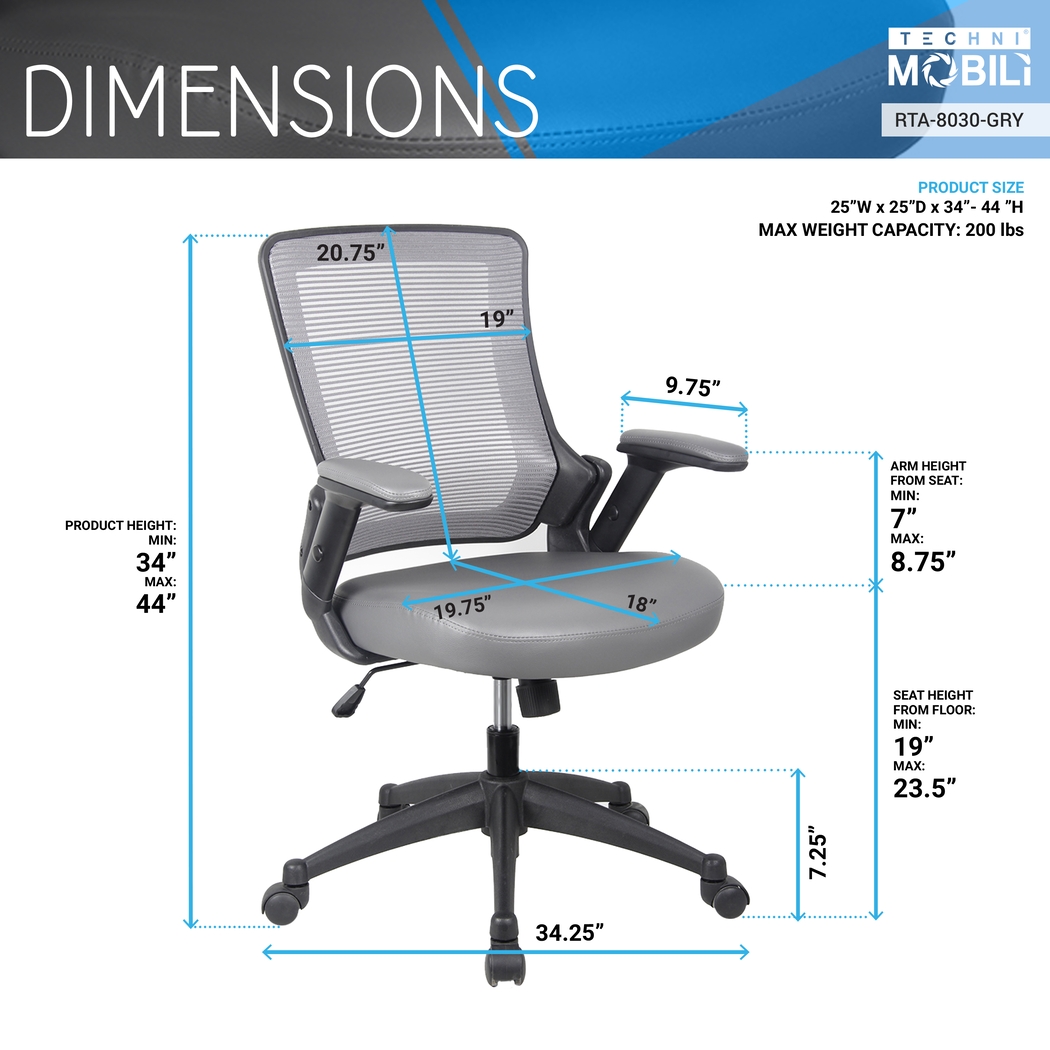 Koale Gray Office Chair - Thumbnail - Image 5