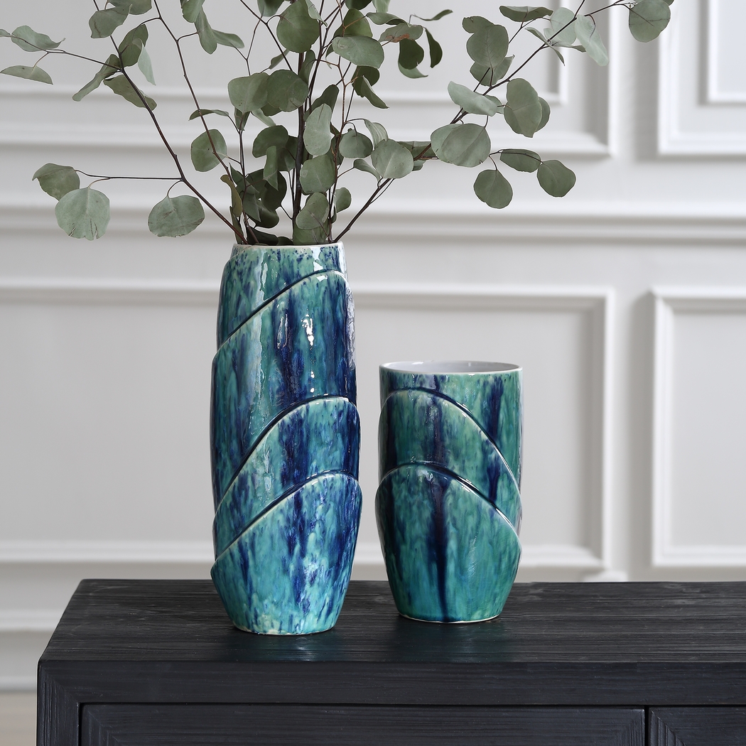 Kobdus Green Vase, Set of 2 - Thumbnail - Image 3