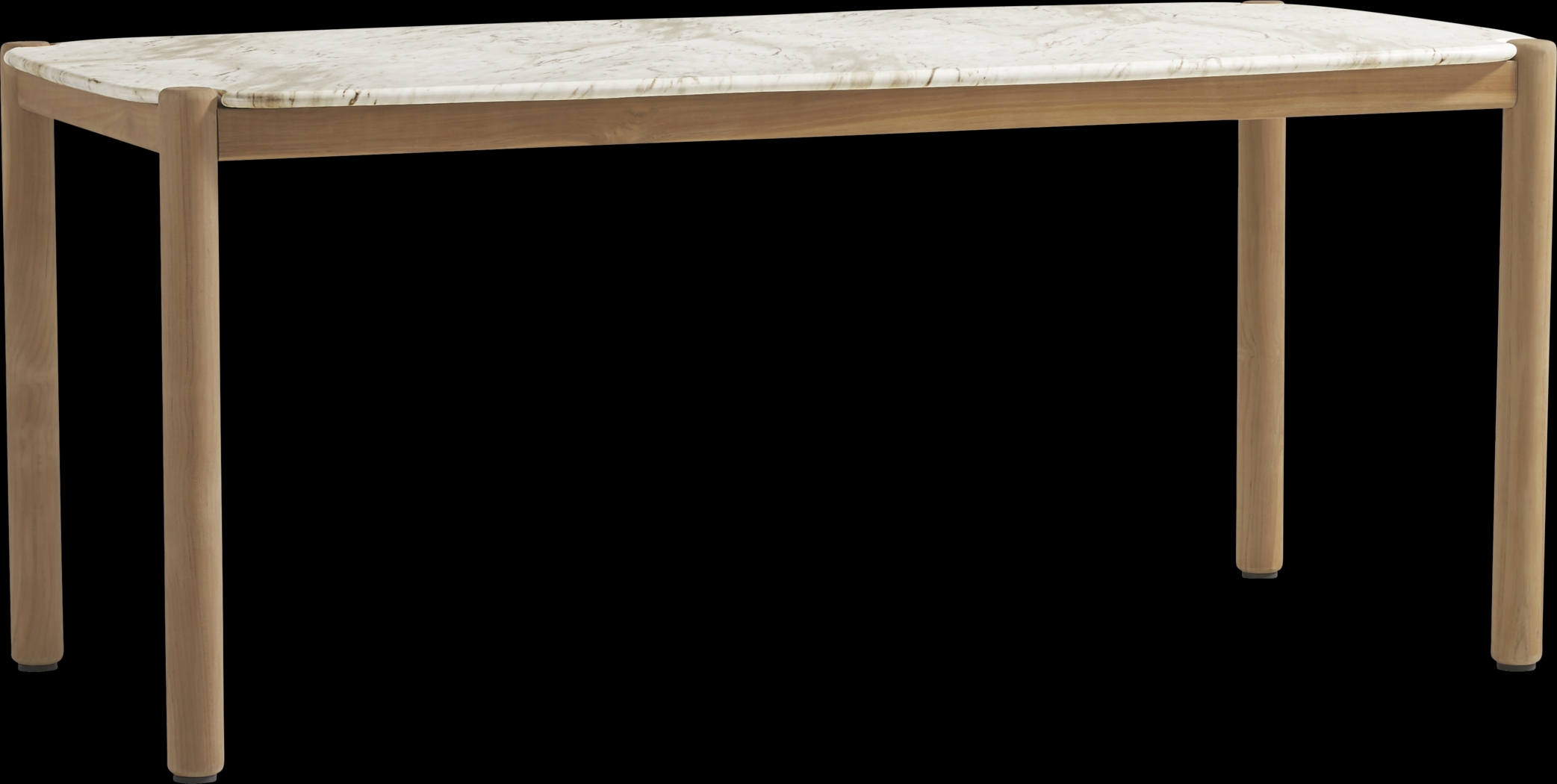 Koda White 71 in. Outdoor Dining Table - Thumbnail - Image 1