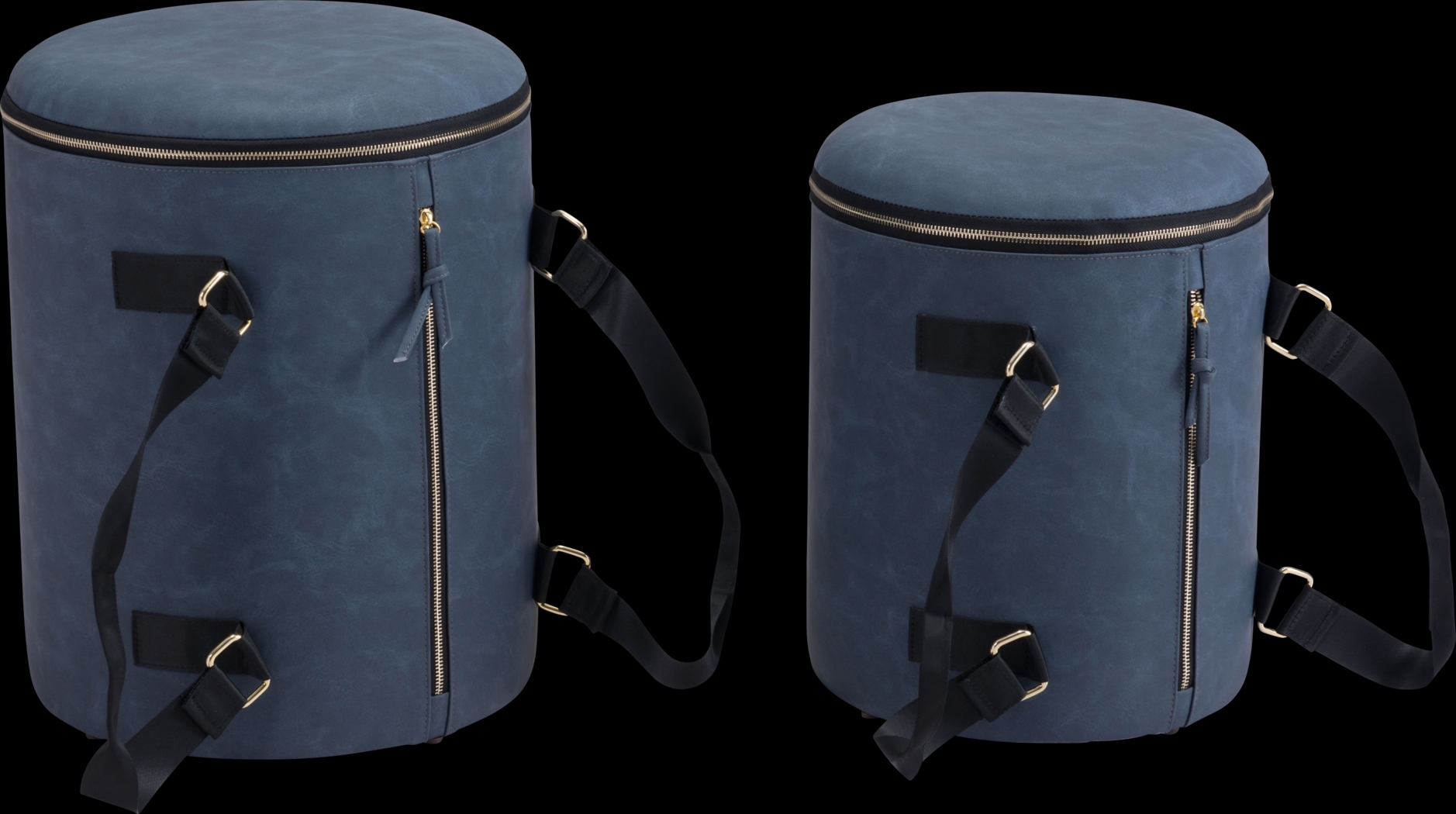 Koek Dark Blue Ottoman, Set of 2 - Thumbnail - Image 2