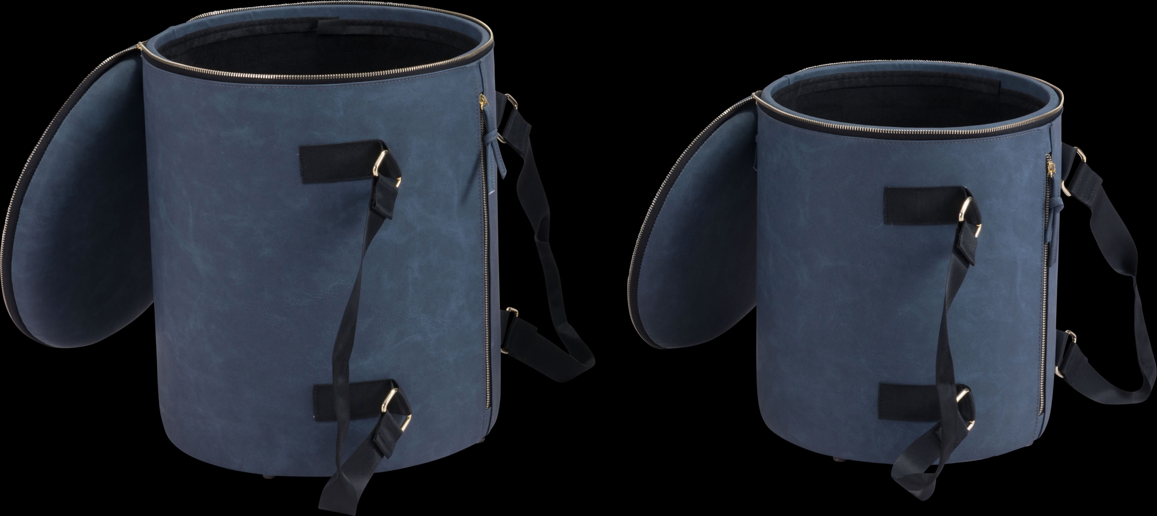 Koek Dark Blue Ottoman, Set of 2 - Thumbnail - Image 3