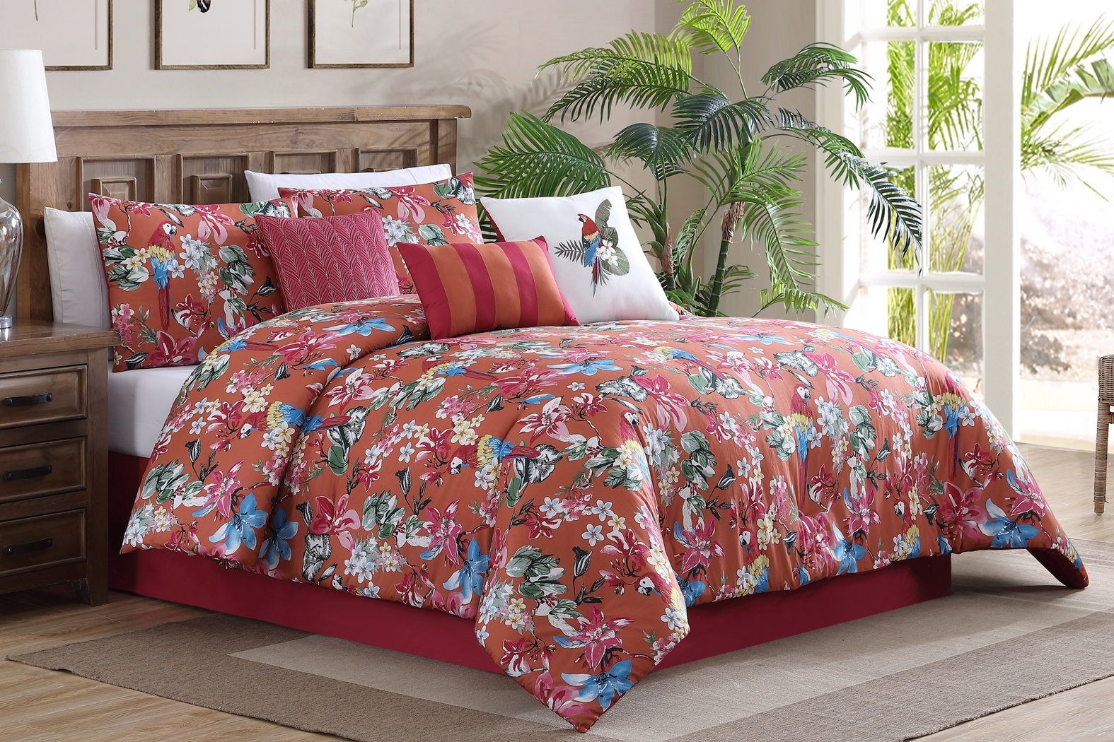 Koford Red 7 Pc King Comforter Set - Thumbnail - Image 1