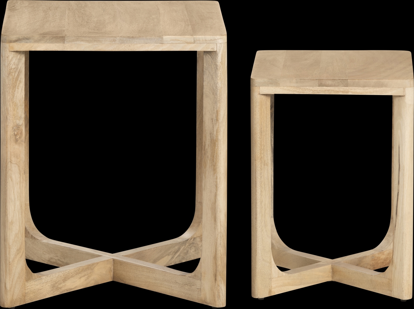 Koivu Light Brown Nesting Table, Set of 2 - Thumbnail - Image 4