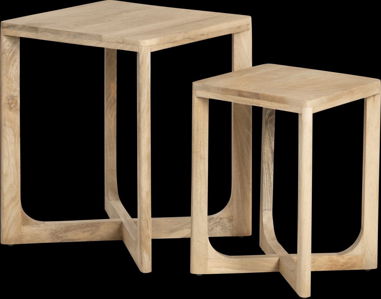 Koivu Light Brown Nesting Table, Set of 2 - Thumbnail - Image 1