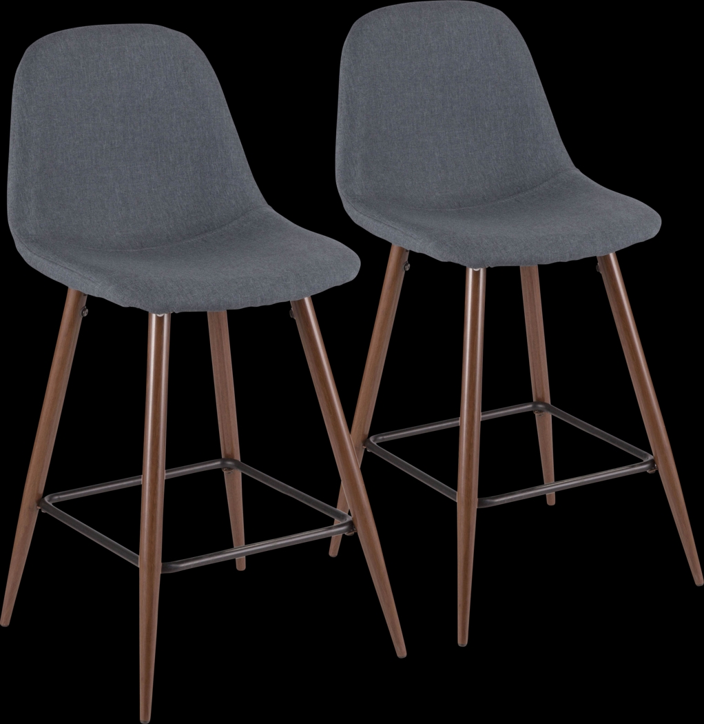 Kokai Blue Counter Height Stool (Set of 2) - Thumbnail - Image 1