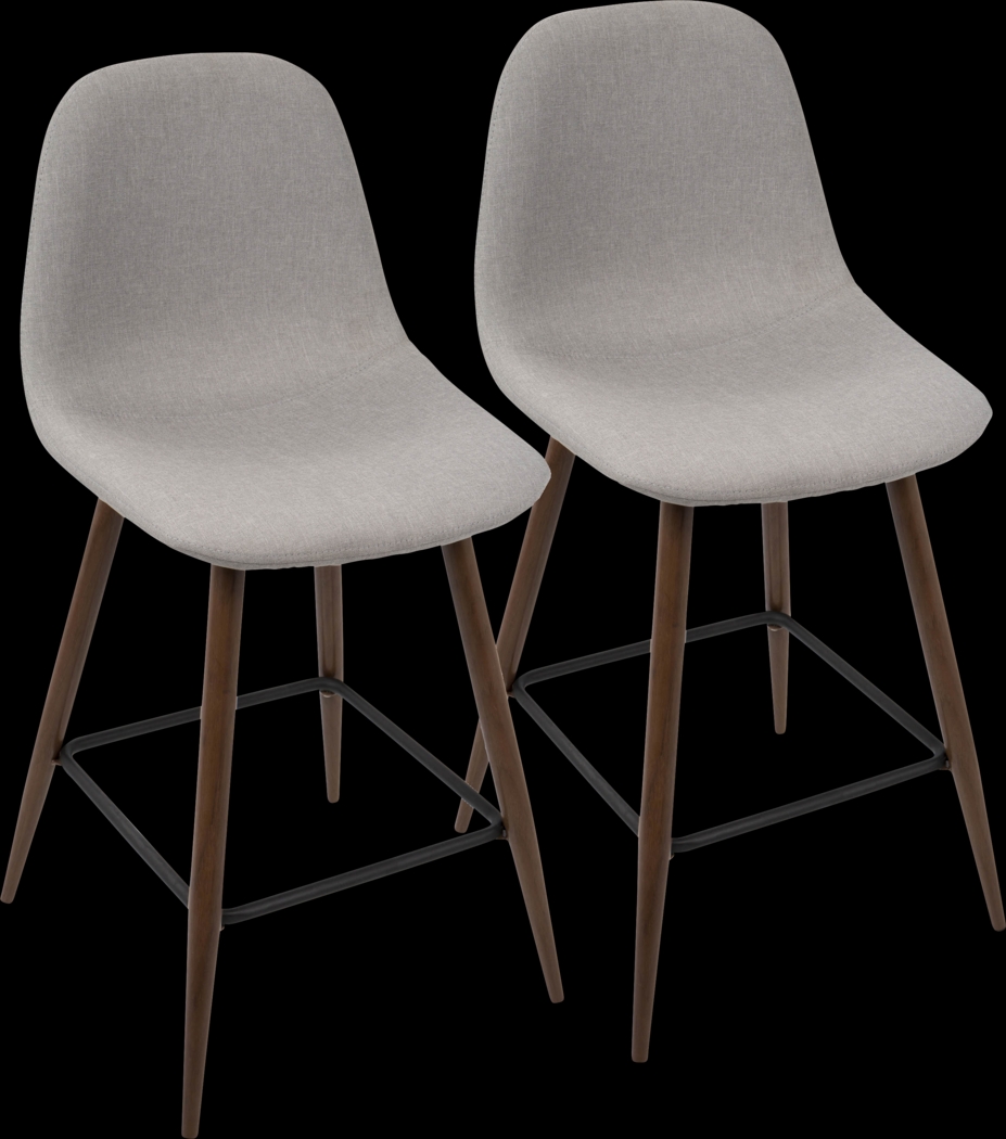 Kokai Gray Counter Height Stool (Set of 2) - Thumbnail - Image 1